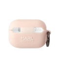 Karl Lagerfeld KLAP2RUNIKP AirPods Pro 2 (2022/2023) cover pink/pink Silicone Karl Head 3D