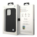 BMW BMHCP14LSILBK iPhone 14 Pro 6.1" Case Black Silicone Metal Logo