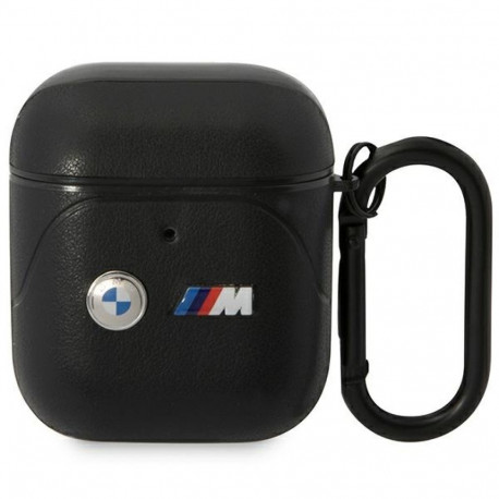 BMW BMA222PVTK AirPods 1/2 Cover black Leather Curved Line