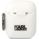 Karl Lagerfeld KLACA2SILKCW AirPods 1/2 cover white/white Silicone Karl & Choupette