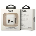 Karl Lagerfeld KLACA2SILKCW AirPods 1/2 cover white/white Silicone Karl & Choupette