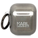 Karl Lagerfeld KLA2HNKCTGK Airpods 1/2 cover black/black Glitter Karl&Choupette