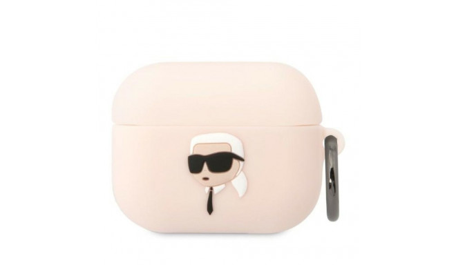 Karl Lagerfeld KLAPRUNIKP AirPods Pro kate roosa silikoon Karl Head 3D