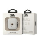 Karl Lagerfeld KLA2RUNIKH AirPods 1/2 cover white/white Silicone Karl Head 3D