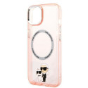 Karl Lagerfeld KLHMP14SHNKCIP iPhone 14 / 15 / 13 6.1" hardcase pink Iconic Karl&Choupette Magsafe Karl Lagerfeld KLHMP14SHNKCIP iPhone 14 / 15 / 13 6.1" hardcase pink Iconic Karl&Choupette Magsafe