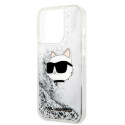 Karl Lagerfeld KLHCP14XLNCHCS iPhone 14 Pro Max 6.7" silver/silver hardcase Glitter Choupette Head Karl Lagerfeld KLHCP14XLNCHCS iPhone 14 Pro Max 6.7" silver/silver hardcase Glitter Choupette Head