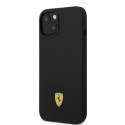 Ferrari FEHMSIP14SBK iPhone 14 / 15 / 13 6.1" black/black hardcase Silicone Metal Logo Magsafe