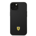 Ferrari FEHMSIP14SBK iPhone 14 / 15 / 13 6.1" black/black hardcase Silicone Metal Logo Magsafe