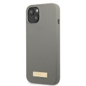 Guess GUHMP13SSPLG iPhone 13 mini 5.4" gray/gray hard case Silicone Logo Plate MagSafe