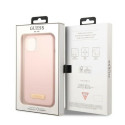 Guess GUHMP13SSBPLP iPhone 13 mini 5.4" pink hard case Silicone Logo Plate MagSafe