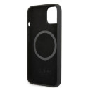 Guess GUHMP13SSPLK iPhone 13 mini 5.4" black/black hard case Silicone Logo Plate MagSafe