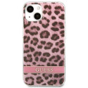 Guess GUHCP13SHSLEOP iPhone 13 mini 5.4" pink hard case Leopard