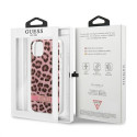 Guess GUHCP13SHSLEOP iPhone 13 mini 5.4" pink hard case Leopard
