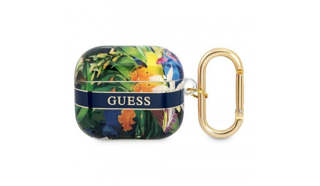 Guess GUA3HHFLB AirPods 3 kate sinine Flower Strap Collection