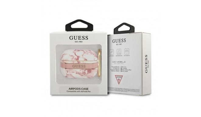 Guess GUAPHCHMAP AirPods Pro cover pink Marble Strap Collection