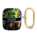 Guess GUA2HHFLB AirPods 1/2 cover blue/blue Flower Strap Collection