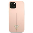 Guess GUHCP13SSLTGP iPhone 13 mini 5.4" pink hard case Silicone Triangle
