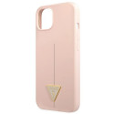 Guess GUHCP13SSLTGP iPhone 13 mini 5.4" pink hard case Silicone Triangle