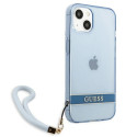 Guess GUHCP13SHTSGSB iPhone 13 mini 5.4" blue/blue hardcase Translucent Stap