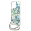 Guess GUHCP13LHFLSN iPhone 13 Pro / 13 6.1" green/green hardcase Flower Strap