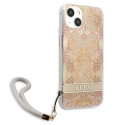 Guess GUHCP13SHFLSD iPhone 13 mini 5.4" gold/gold hardcase Flower Strap