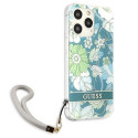 Guess GUHCP13LHFLSN iPhone 13 Pro / 13 6.1" green/green hardcase Flower Strap