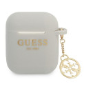 Guess GUA2LSC4EG AirPods 1/2 cover grey/gray Silicone Charm 4G Collection