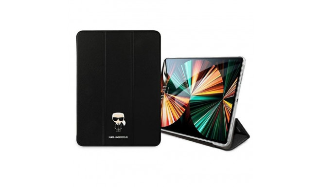 .Karl Lagerfeld KLFC11OKMK iPad 11" Pro 2021 raamatuümbris must Saffiano Karl Iconic