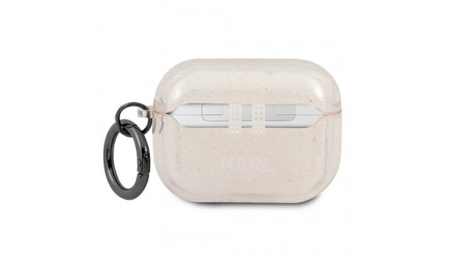 Karl Lagerfeld KLAPUKHGD AirPods Pro kate kuldne glitter Karl`i pea