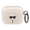 Karl Lagerfeld KLA3UKHGD AirPods 3 cover gold/gold Glitter Karl`s Head