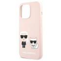 Karl Lagerfeld KLHCP13LSSKCI iPhone 13 Pro / 13 6.1" hardcase light pink Silicone Karl & Choupette