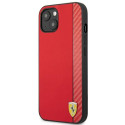 Ferrari FESAXHCP13SRE iPhone 13 mini 5.4" red/red hardcase On Track Carbon Stripe