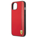 Ferrari FESAXHCP13SRE iPhone 13 mini 5.4" red/red hardcase On Track Carbon Stripe