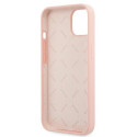 Guess GUHCP13SLS4GWPI iPhone 13 mini 5.4" pink hard case Silicone 4G Logo