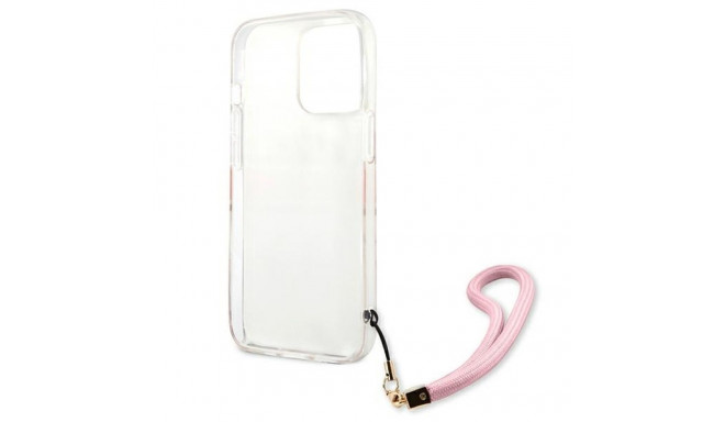 Guess GUHCP13LKCABPI iPhone 13 Pro / 13 6.1" roosa kõvakaaneline Camo Strap Collection