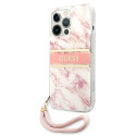 Guess GUHCP13XKMABPI iPhone 13 Pro Max 6.7" pink/pink hardcase Marble Strap Collection