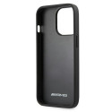AMG AMHCP13LGSEBK iPhone 13 Pro / 13 6.1" black/black hardcase Leather Debossed Lines