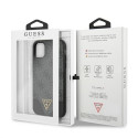 Guess GUHCN61PU4GHBK iPhone 11 6.1" / Xr grey/gray hardcase 4G Triangle Collection