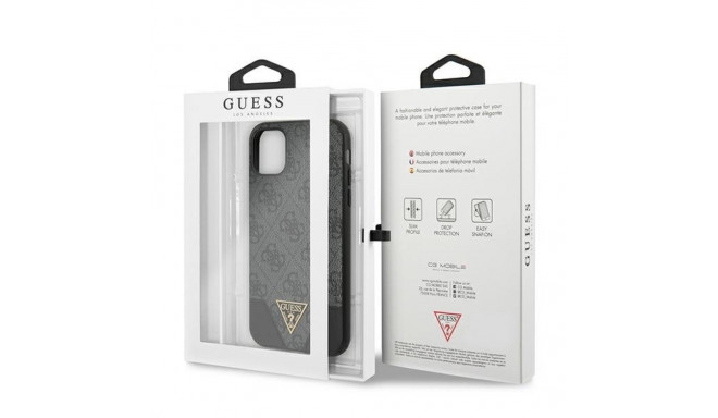 Guess GUHCN61PU4GHBK iPhone 11 6.1" / Xr grey/gray hardcase 4G Triangle Collection