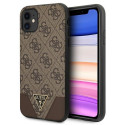 Guess GUHCN61PU4GHBR iPhone 11 6.1" / Xr 6.1" brown/brown hardcase 4G Triangle Collection