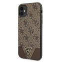 Guess GUHCN61PU4GHBR iPhone 11 6.1" / Xr 6.1" brown/brown hardcase 4G Triangle Collection