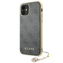 Guess GUHCN61GF4GGR iPhone 11 6.1" / Xr grey/gray hard case 4G Charms Collection
