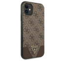 Guess GUHCN61PU4GHBR iPhone 11 6.1" / Xr 6.1" brown/brown hardcase 4G Triangle Collection