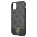 Guess GUHCN61PU4GHBK iPhone 11 6.1" / Xr grey/gray hardcase 4G Triangle Collection