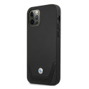 Case BMW BMHCP12LRSWPK iPhone 12 Pro Max 6.7" black/black hardcase Leather Perforate
