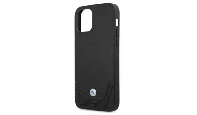 BMW BMHCP12MRSWPK iPhone 12/12 Pro 6.1" black hardcase Leather Perforate