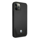 Case BMW BMHCP12LRSWPK iPhone 12 Pro Max 6.7" black/black hardcase Leather Perforate
