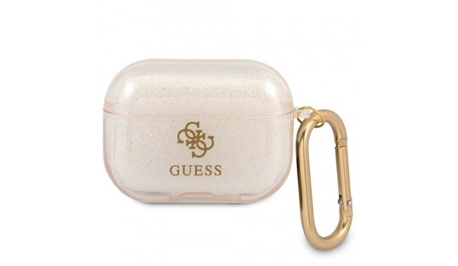 Guess GUAPUCG4GD AirPods Pro cover gold/gold Glitter Collection