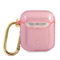 Guess GUA2UCG4GP AirPods 1/2 cover pink/pink Glitter Collection