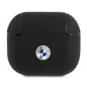 BMW BMA3SSLBK AirPods 3 cover black/black Geniune Leather Silver Logo